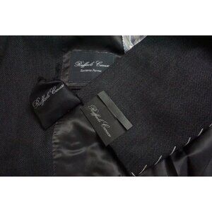 Raffaele Caruso Sartoria Parma Gray Woven Wool 2Pc Suit Jacket Pants 38R NEW